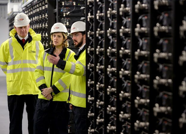Energy Minister Amber Rudd tours the facility (UK Power Networks)