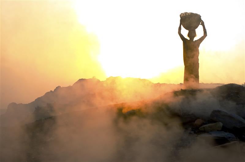 Open coal mine in India