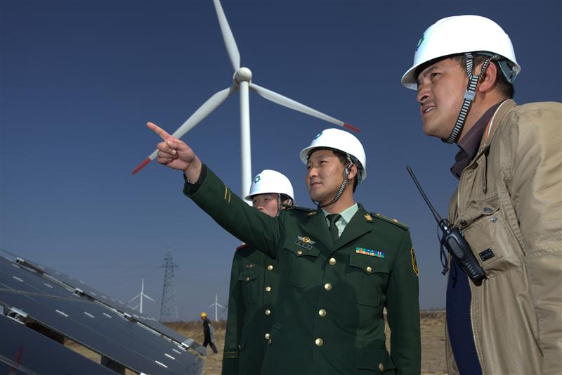 Workers at Dafeng Power Station