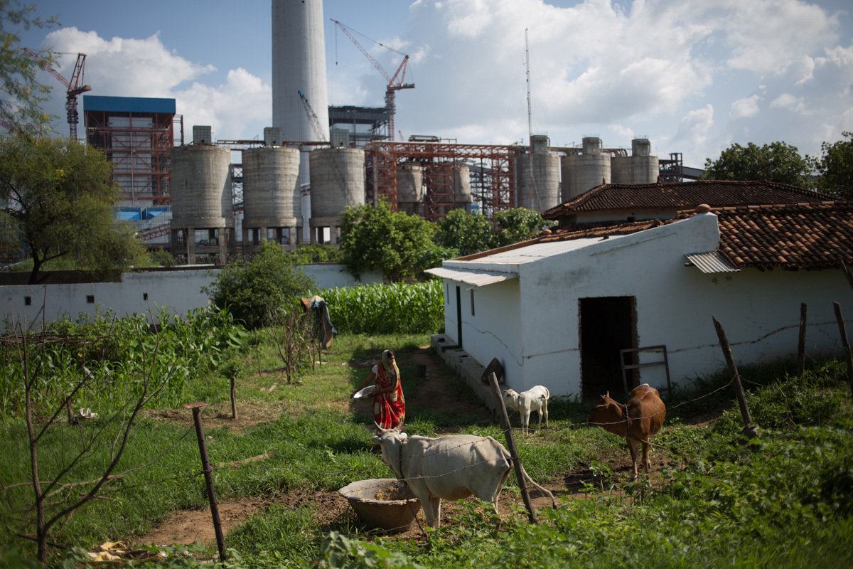 View of Essar Power Plant from the Village