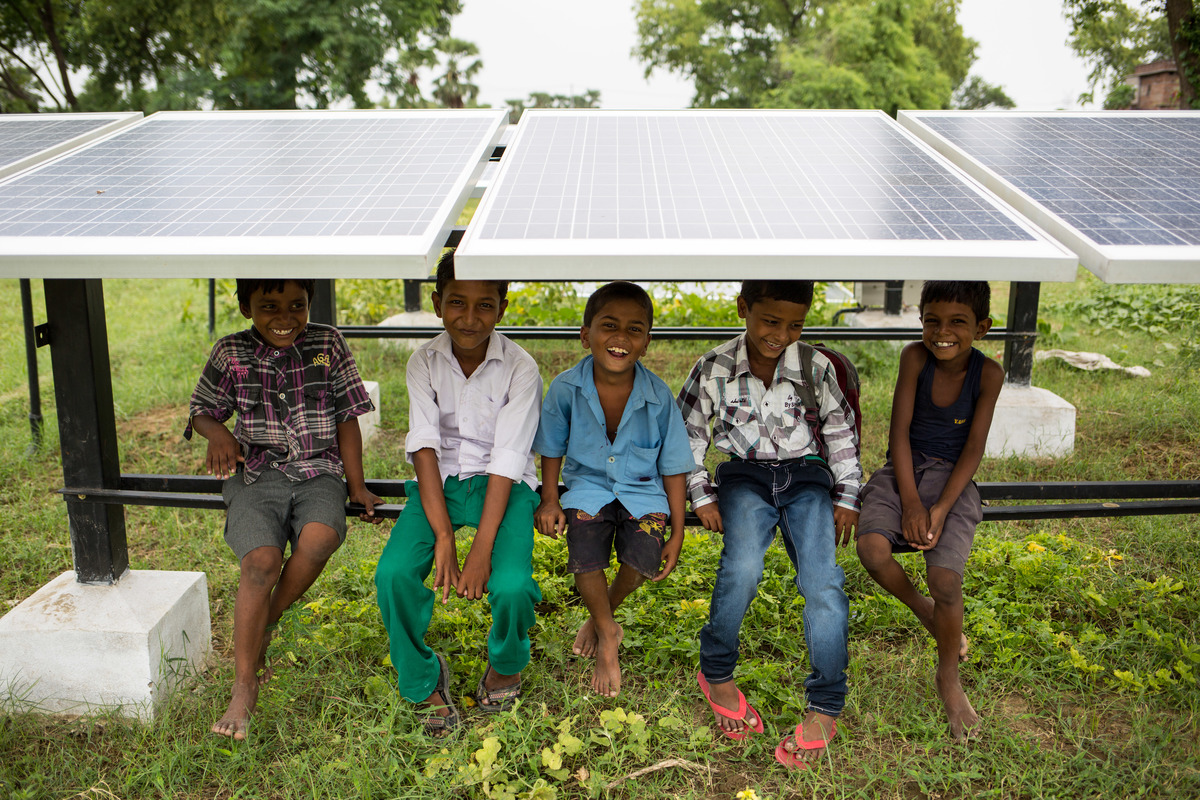 Children in Dharnai Village in India