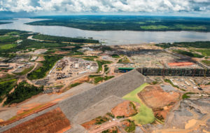 Aerial View of Belo Monte Dam Imagem aérea da Usina Hidrelétrica de Belo Monte