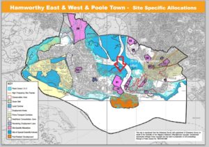 The plans for housing in Poole noted climate change projections that could leave the area under 4m of water during floods.