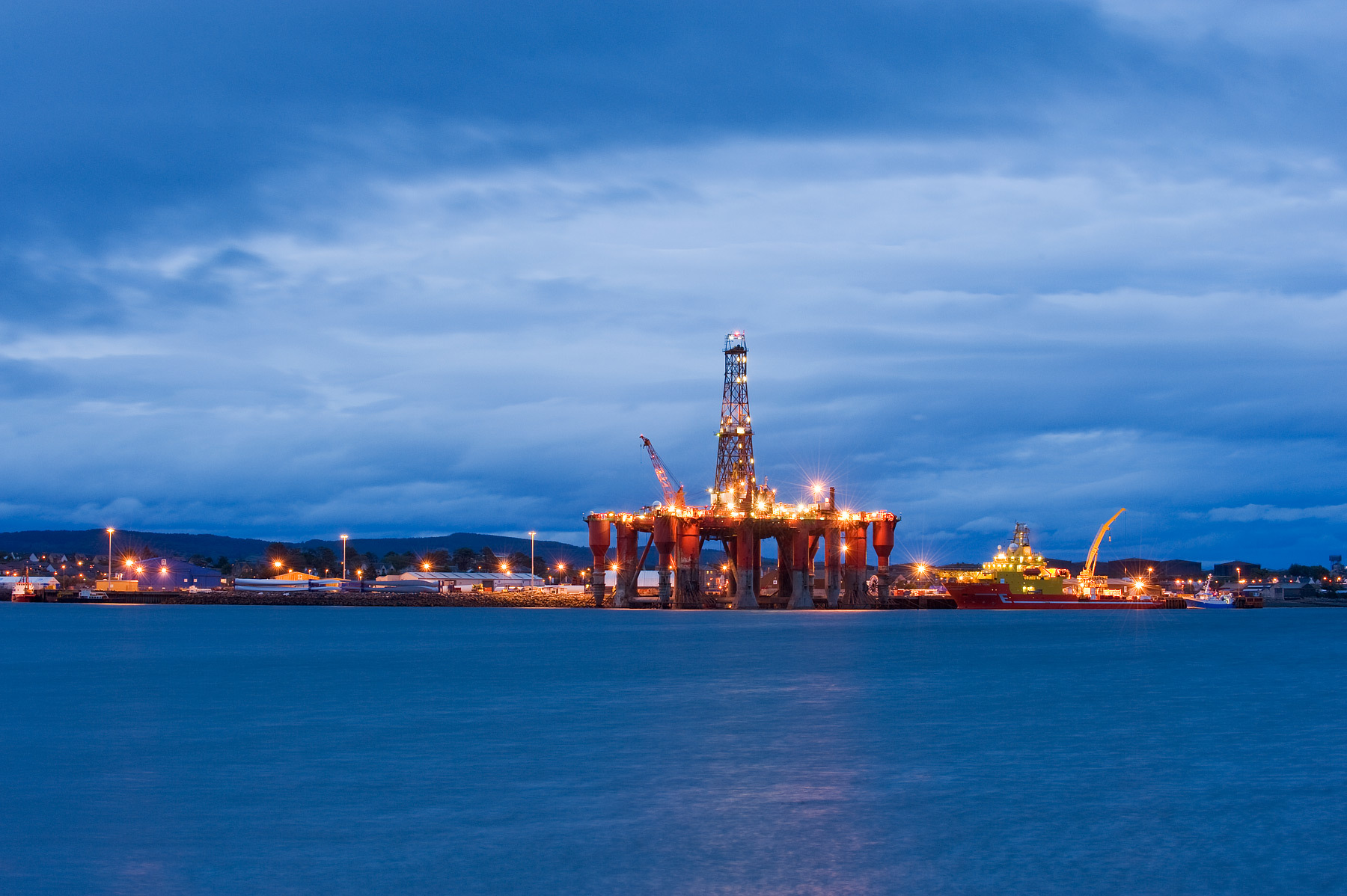 North Sea oil rigs