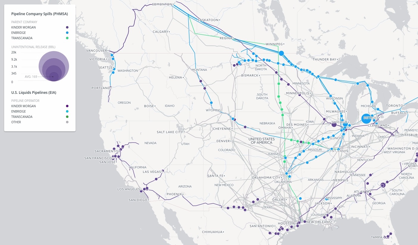 Tar sands pipeline companies oversee hundreds of oil spills Unearthed