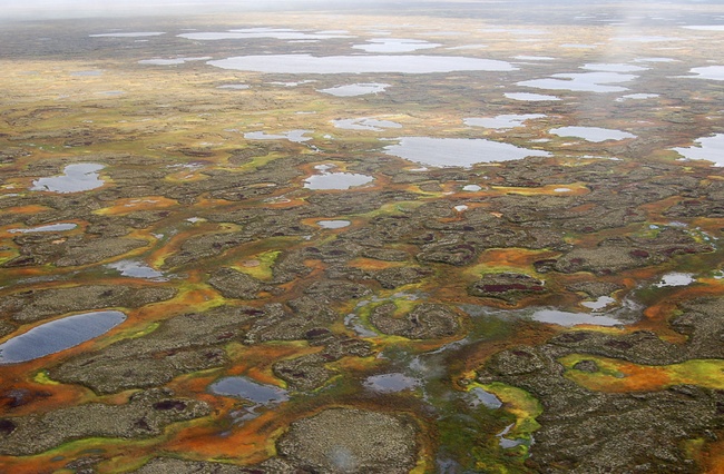 Melting permafrost in Russia